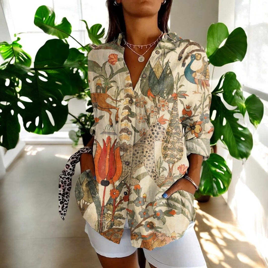 Vrouwen Blouse Luchtig met Dierenprint - Mode Vibes