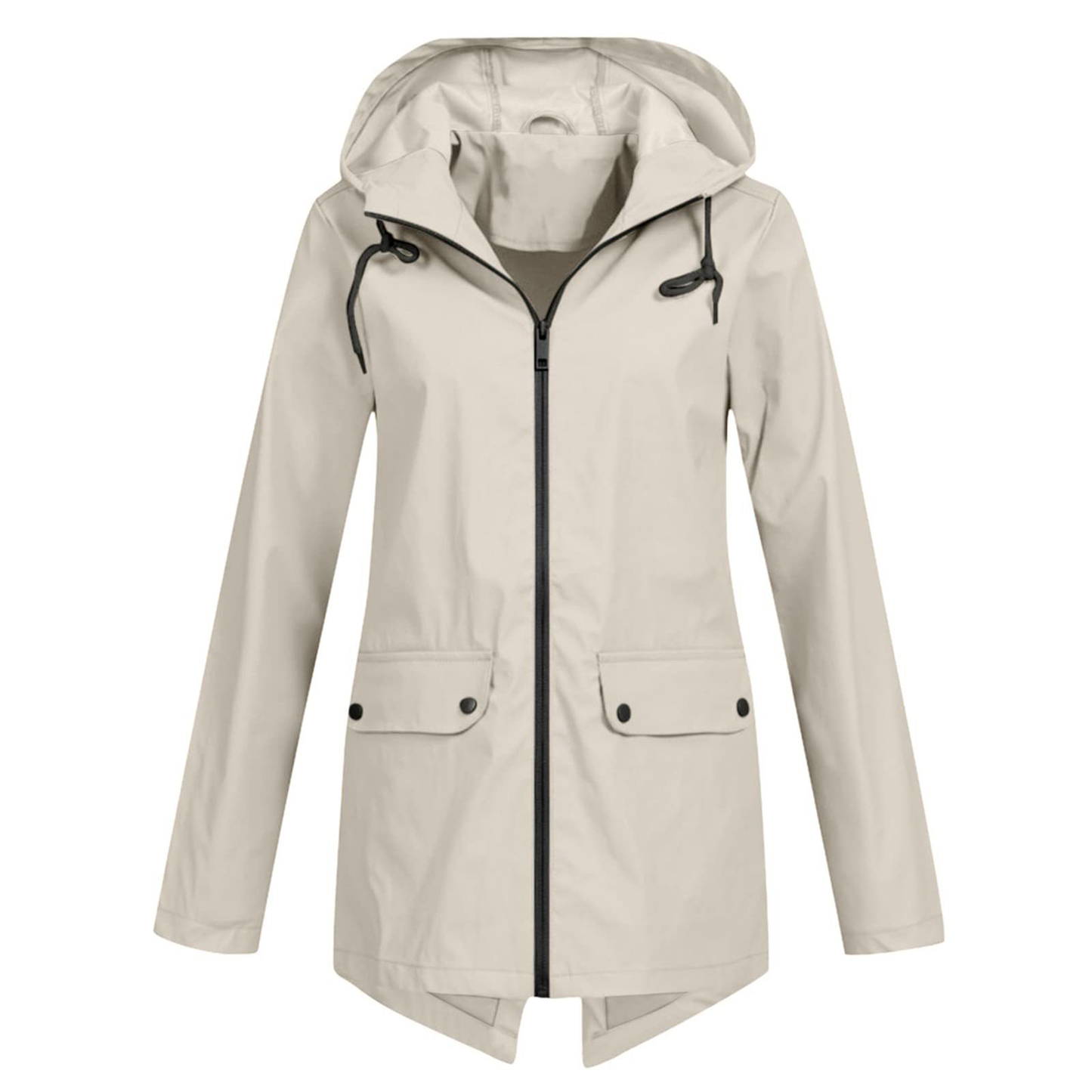 Waterdichte Dames Regenjas met Capuchon Modern Design