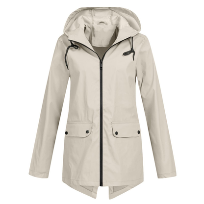 Waterdichte Dames Regenjas met Capuchon Modern Design