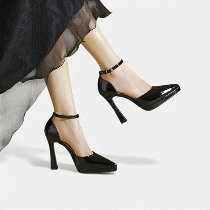 Dames Leren Pumps Met Hakken