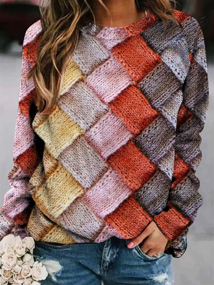 Woltrui Bedrukt Warme Sweater voor Vrouw - Mode Vibes
