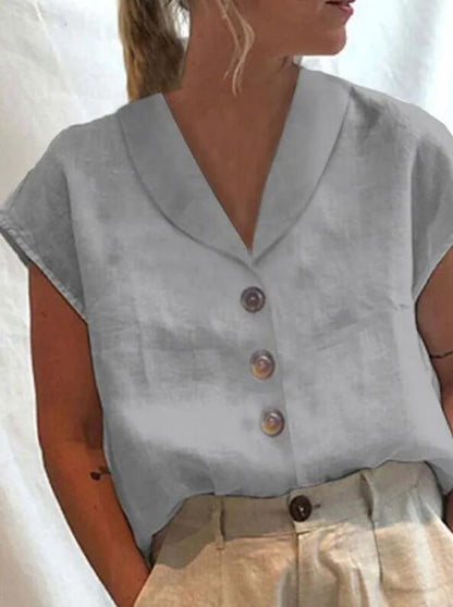 Belle Élan - Modieuze Kraagblouse Voor Dames