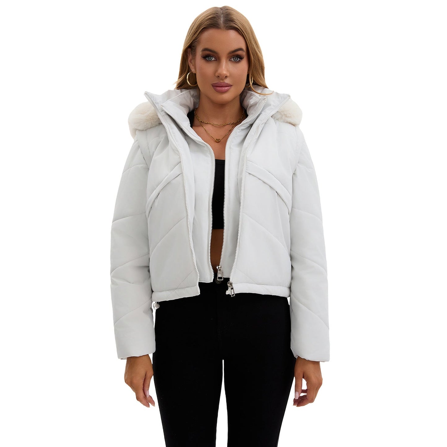 Dames Winterjas 2-in-1 met Uitneembaar Bodywarmer en Capuchon