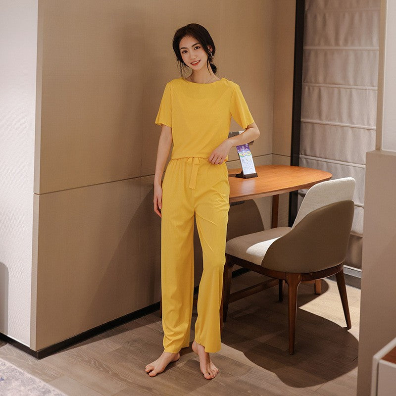 Wella Pyjama Set Korte Mouwen Wijde Pijpen Ijszijde