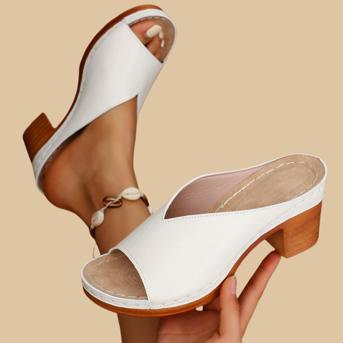 Dames Sandalen Met Hak Elegant
