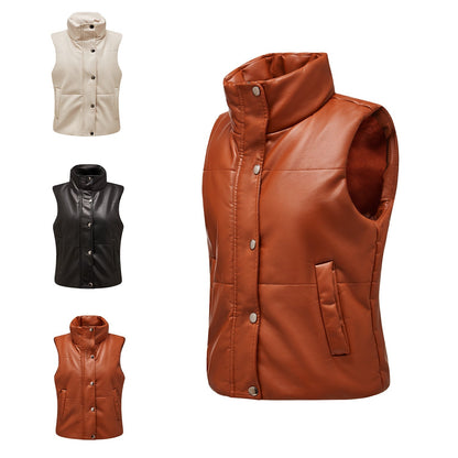 Dames Bodywarmer Warm Gewatteerd Hoge Kraag