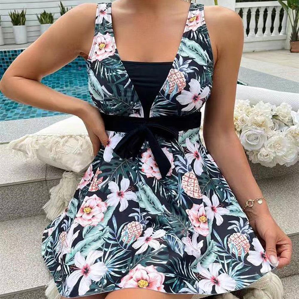 Zwemkleding Set Rok Stijl Split met Leuke Print