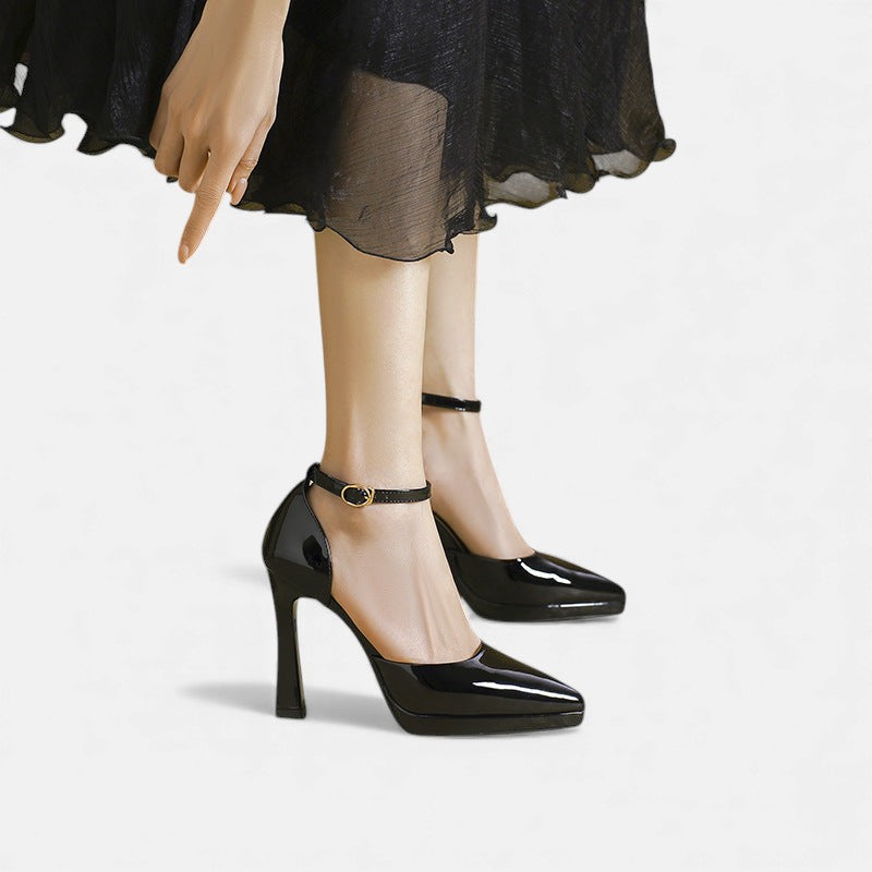 Dames Leren Pumps Met Hakken