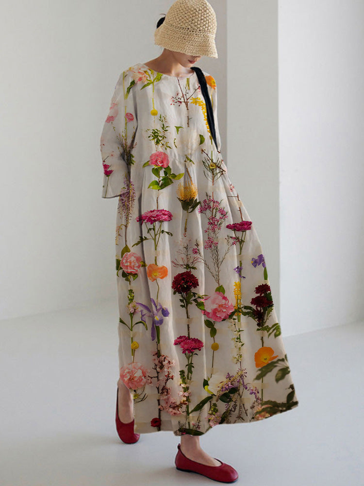 Zomerjurk Vrouw Vrolijke Bloemenprint Jurk - Mode Vibes
