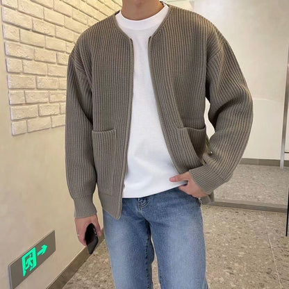 Heren Vest Casual Mode Donkerbruin Leer