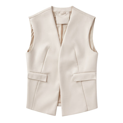Dames Imitatieleer Gilet Bodil