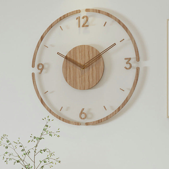 Houten Wandklok Scandinavisch Design Modern - Mode Vibes