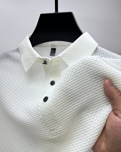 Mannen Overhemd Elegante Stijl Klassiek Wit