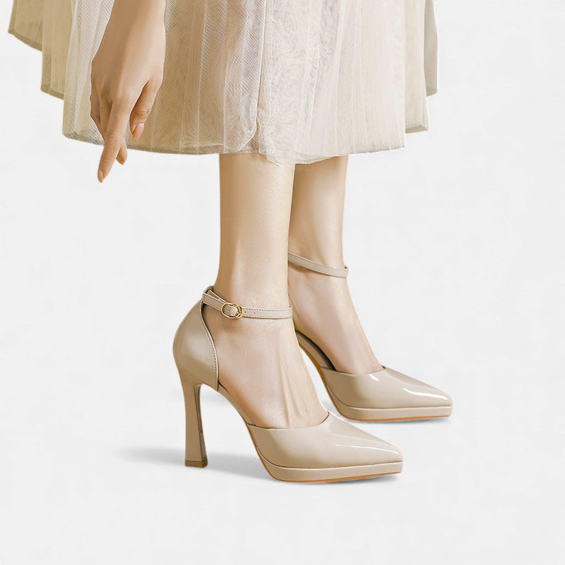 Dames Leren Pumps Met Hakken