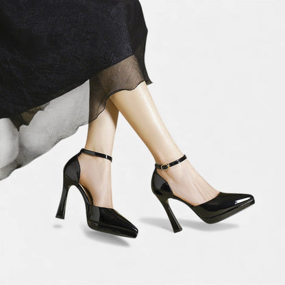 Dames Leren Pumps Met Hakken