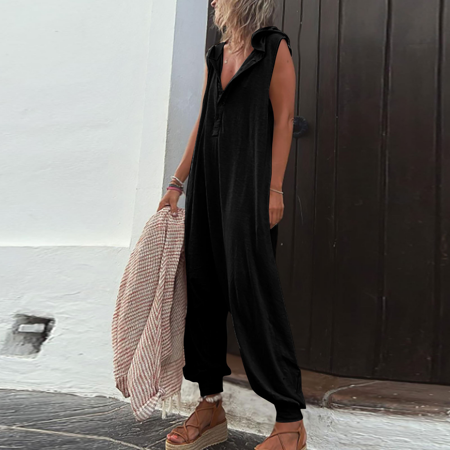 Boho Jumpsuit Zomerjurk Vrouwen Losse Fit