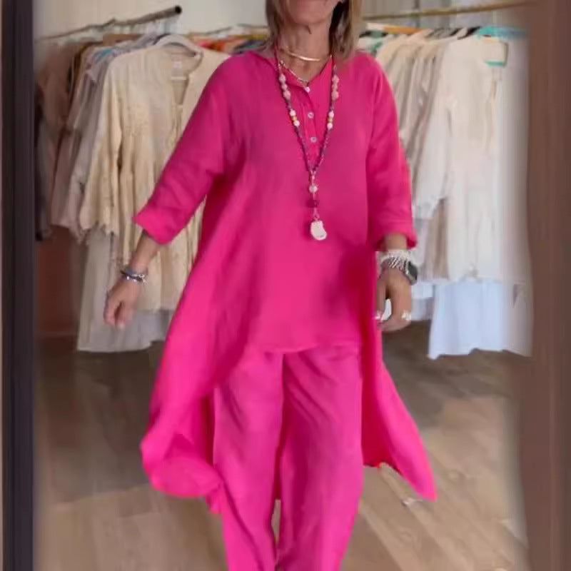 Linnen Vrijetijdspak Dames Elegante Zomerkleding Klein