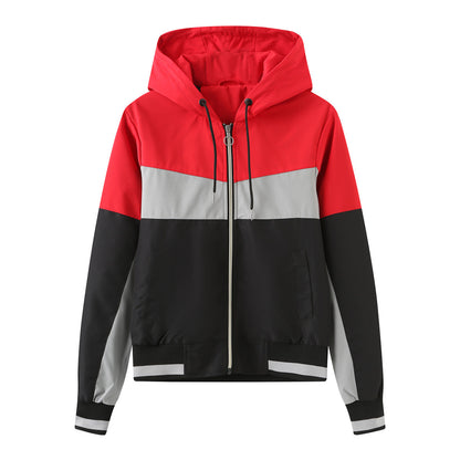 Dames Windjack Colorblock Capuchon Waterdicht