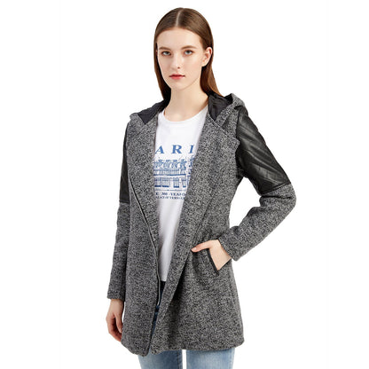 Dames Tussenjas met Capuchon en Quilted Details Warm en Stijlvol