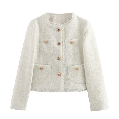 Dames Bouclé Blazer – Elegant & Tijdloos