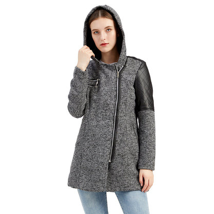 Dames Tussenjas met Capuchon en Quilted Details Warm en Stijlvol