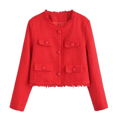 Dames Bouclé Blazer – Elegant & Tijdloos