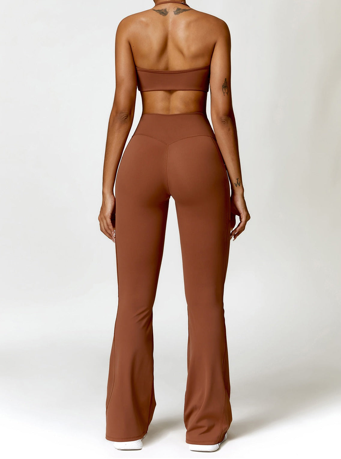 Hoge Taille Flared Leggings voor Vrouw Met Slank Makend Effect
