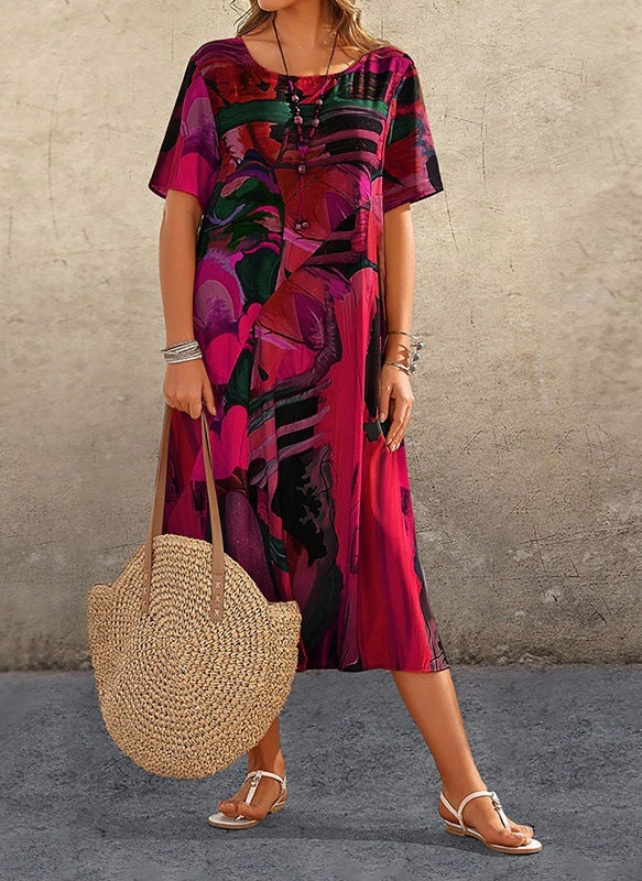 Casual Jurk met Bloemenprint Zomerse Stijl