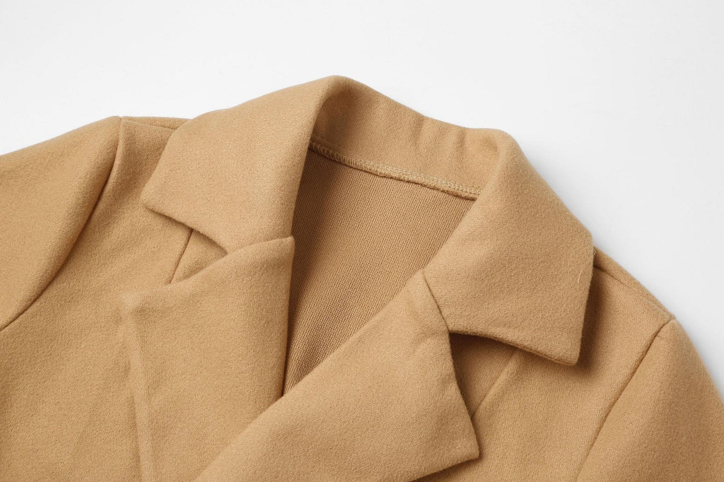 Dames Jas Double-Breasted Wollook Lange Coat