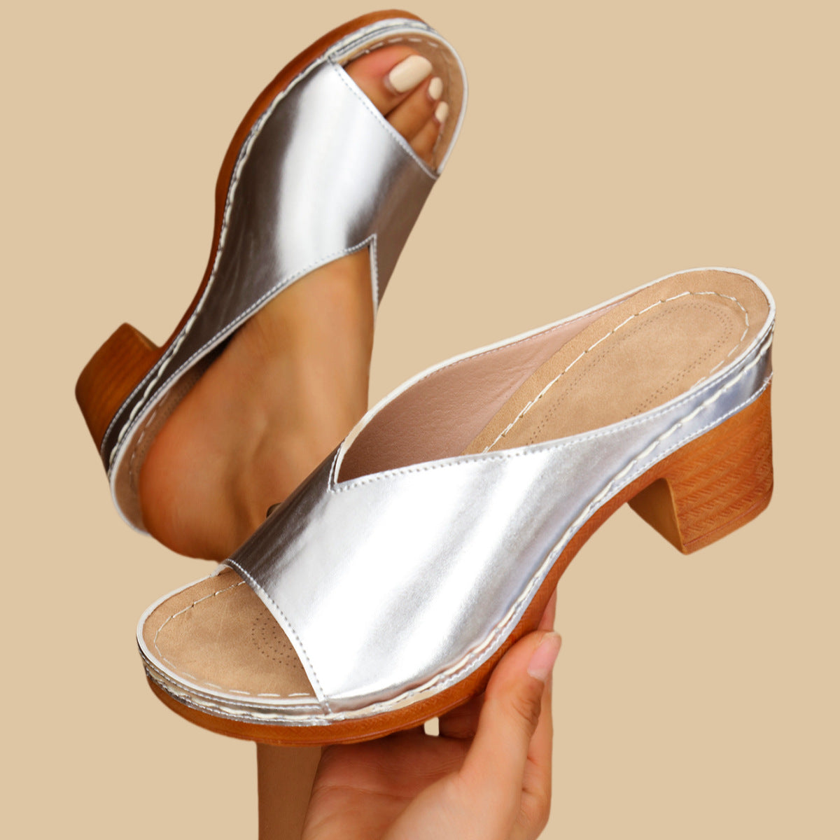 Dames Sandalen Met Hak Elegant