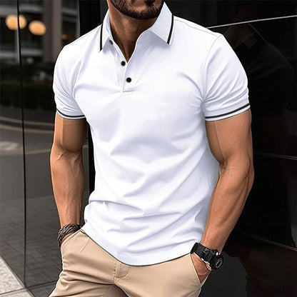 Heren Polo Shirt Slim Fit Katoen Casper - Mode Vibes