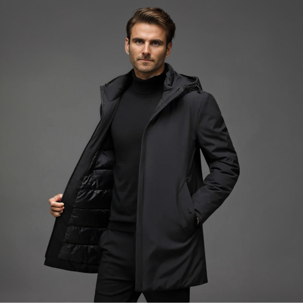 Giel™ Slim Fit Heren Winterjas met Afneembare Capuchon