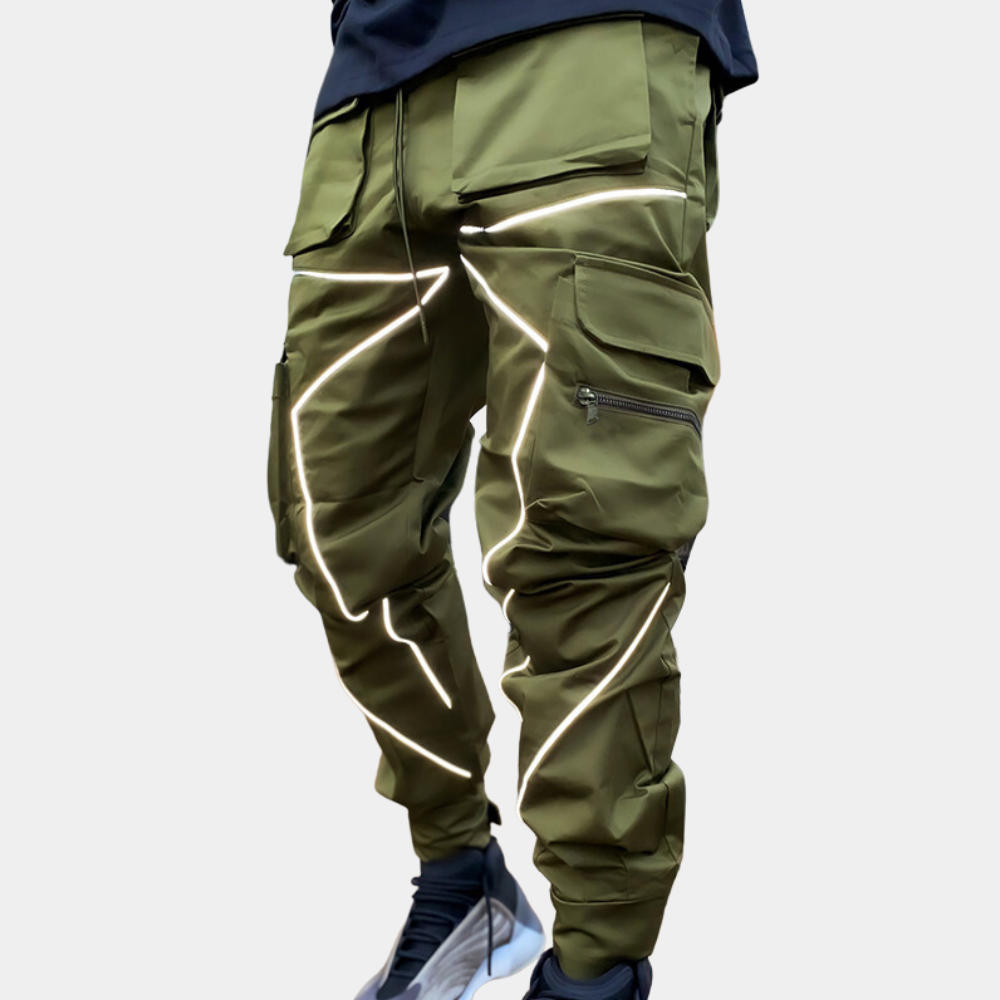 Heren Cargo Broek Comfort Fit Zwart Ryder - Mode Vibes