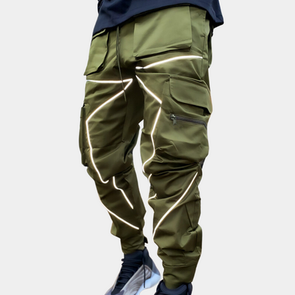 Heren Cargo Broek Comfort Fit Zwart Ryder - Mode Vibes