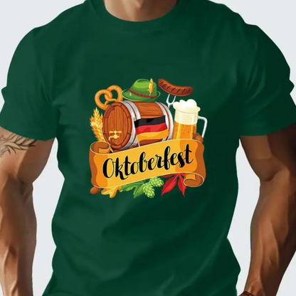 Oktoberfest T-shirt Mannen Korte Mouw