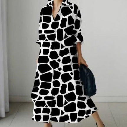 Dames Overhemdjurk Elegante Korte Mouw
