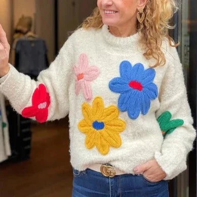 Vrouwelijke Siertrui Bloemenprint Mooi Model