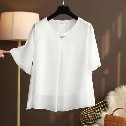 Zomerse Chiffon Blouses - De Ideale Keuze voor Vrouwen met Overgewicht!