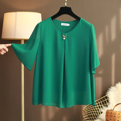 Zomerse Chiffon Blouses - De Ideale Keuze voor Vrouwen met Overgewicht!