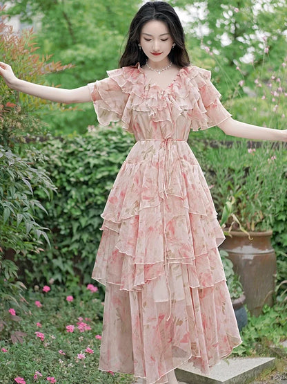 Betoverende Lange Zomerjurk met Bloemenprint