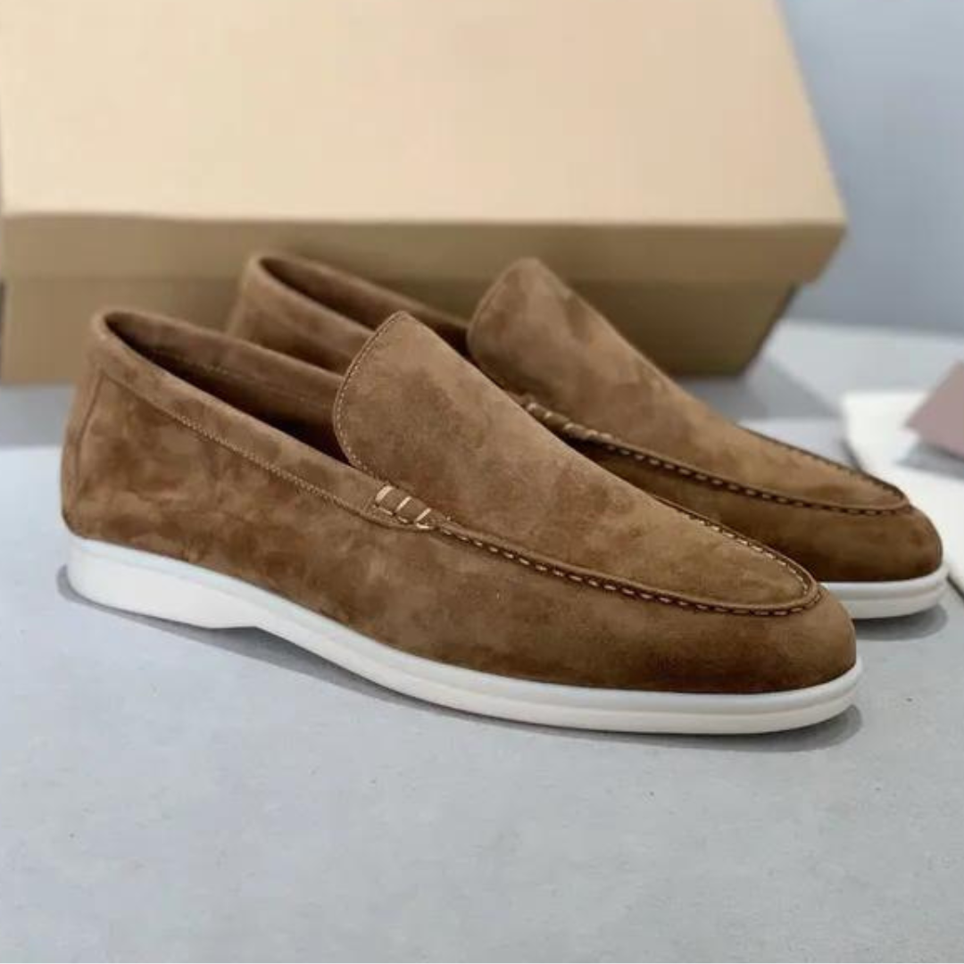 Leren Loafers Suède Stijl met Luxe Binnenzool