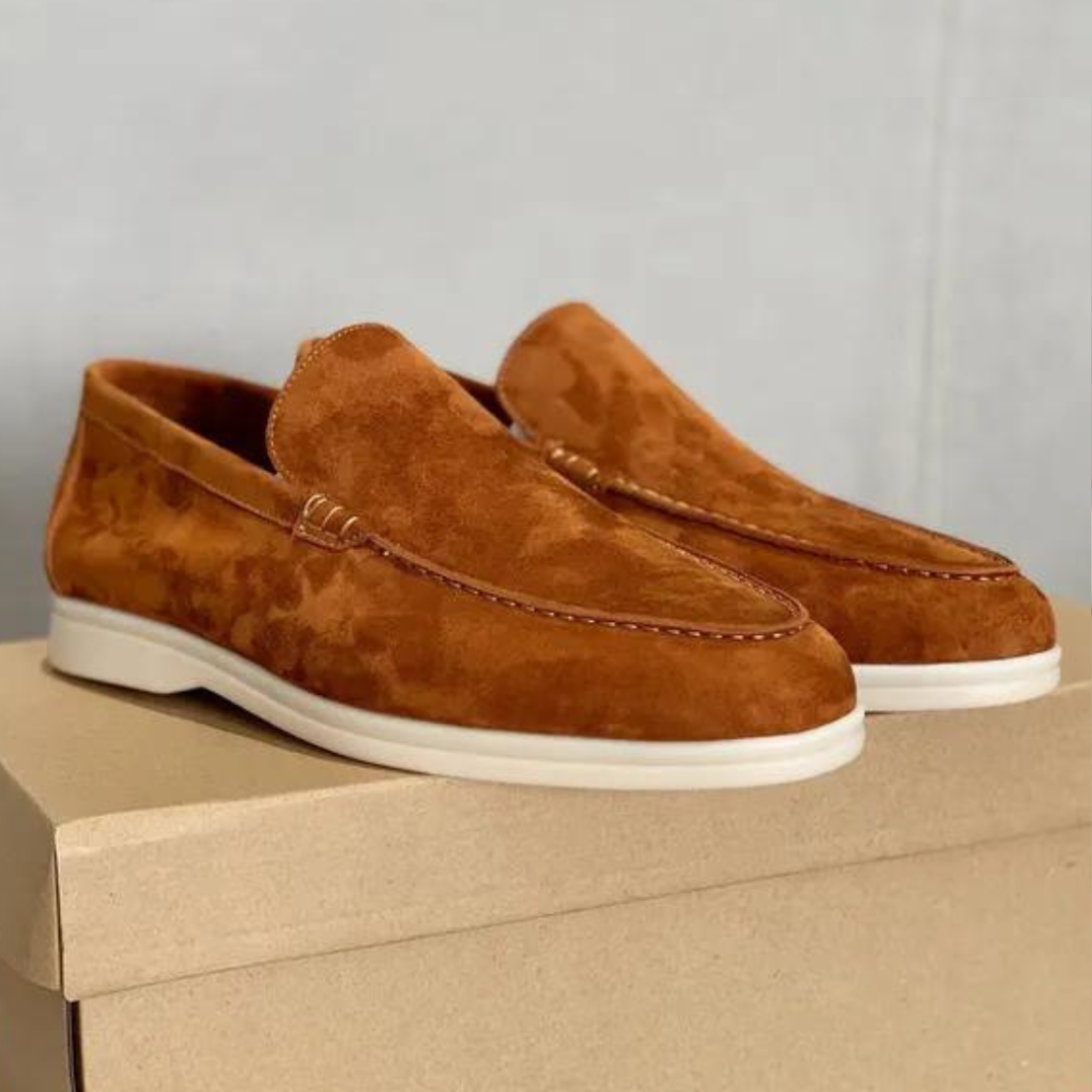 Leren Loafers Suède Stijl met Luxe Binnenzool