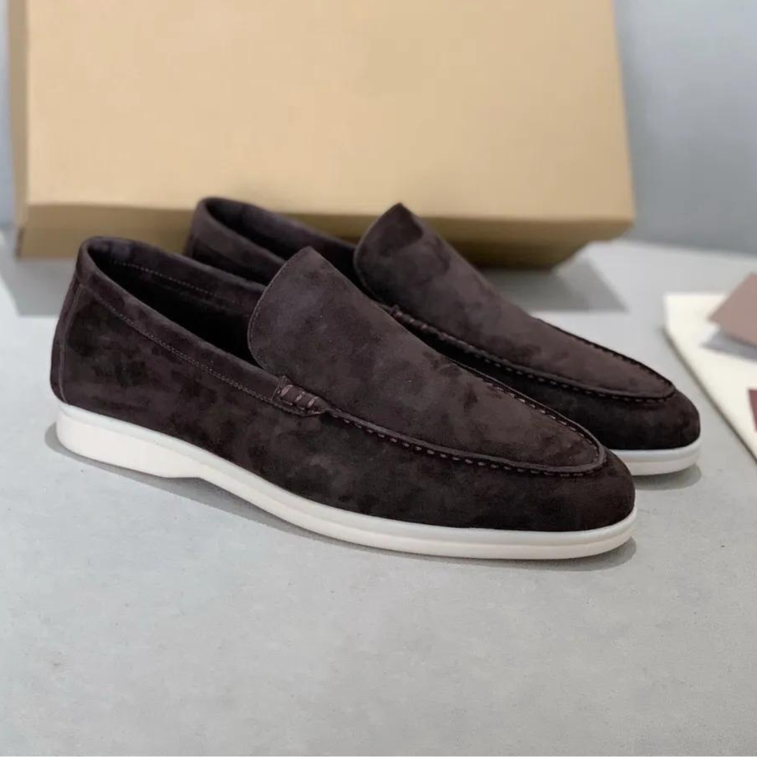 Leren Loafers Suède Stijl met Luxe Binnenzool
