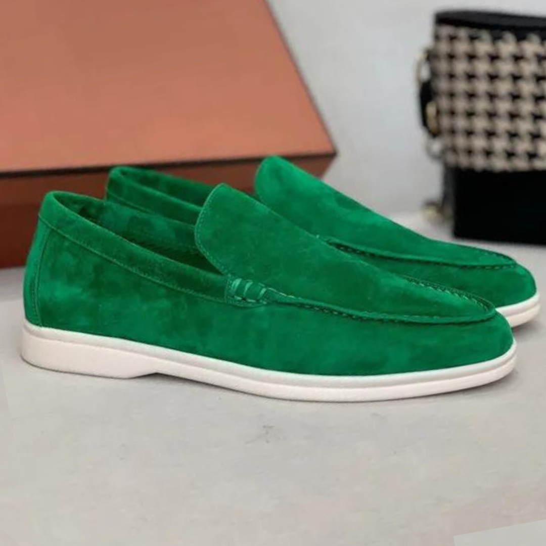Leren Loafers Suède Stijl met Luxe Binnenzool