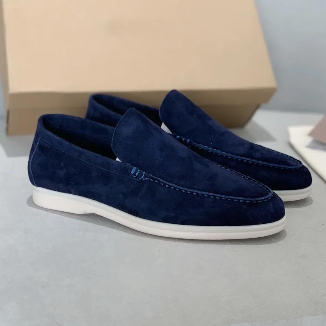 Leren Loafers Suède Stijl met Luxe Binnenzool