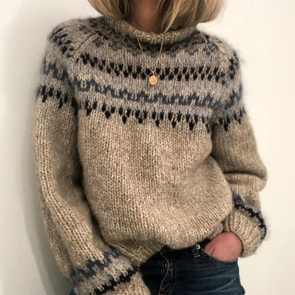 Dames Warme Trui met Nordic Design - Comfortabel en Stijlvol