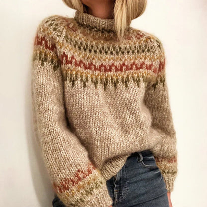 Dames Warme Trui met Nordic Design - Comfortabel en Stijlvol