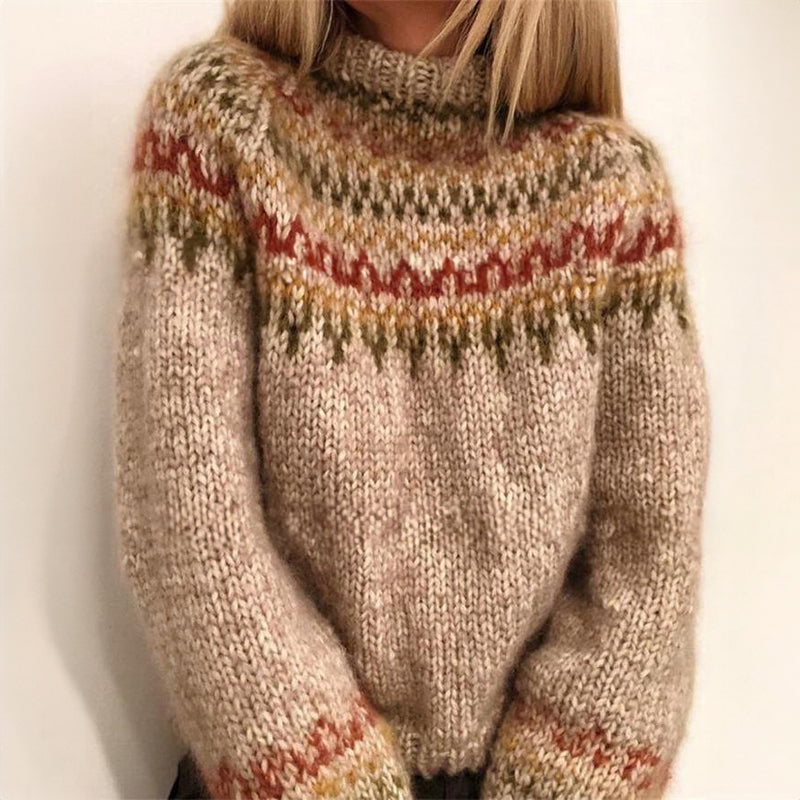 Dames Warme Trui met Nordic Design - Comfortabel en Stijlvol