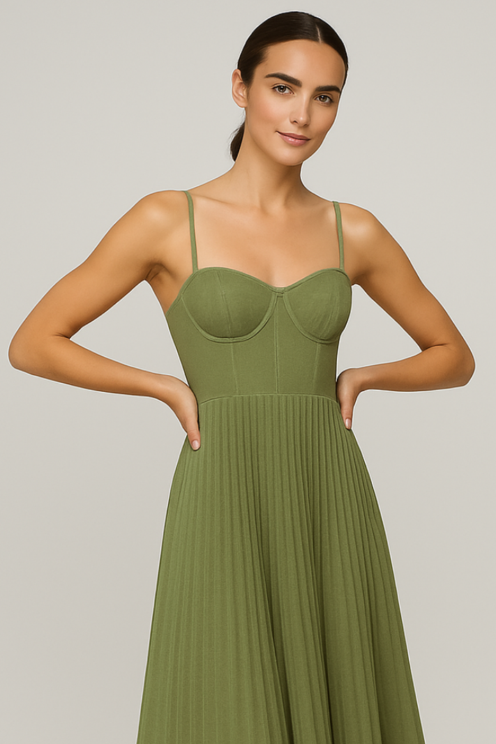 Midi-Jurk met Tule Bustier voor Feesten en Gala