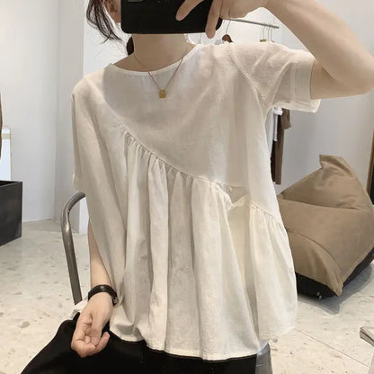 Stijlvolle Katoenen en Linnen Poppenblouse voor een Modieuze Zomerlook!